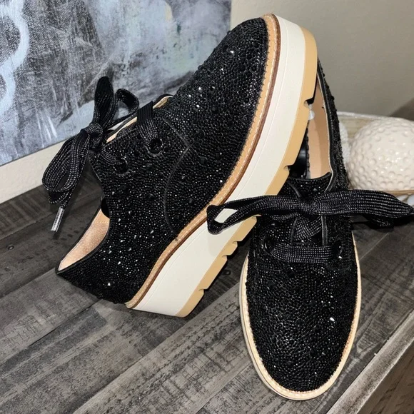 GB (Gianni Bini) Re-Vival rhinestone-embellished lace-up platform oxfords SZ10​ - Picture 5 of 10